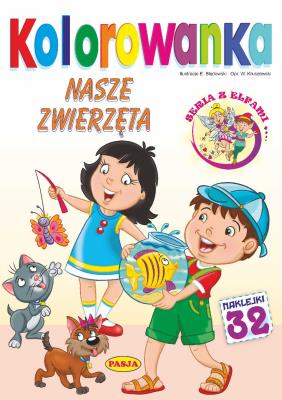 Nasze zwierzęta. Kolorowanka. Autor: Kruszewski Włodzimierz, Ernest Błędowski. SmakLiter.pl Okładka książki Nasze zwierzęta. Kolorowanka