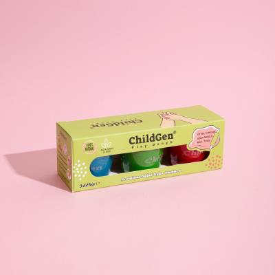 Opakowanie Naturalna ciastolina w słoiczkach 3 kolory