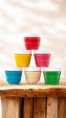 Opakowanie Naturalna ciastolina w słoiczkach 6 kolorów