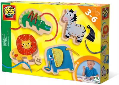 Nawlekanie sznureczka zwierzątka. Wydawca: SES Creative. SmakLiter.pl Opakowanie Nawlekanie sznureczka zwierzątka