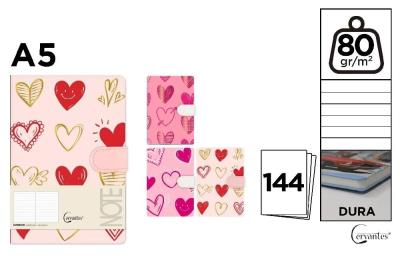 Opakowanie Notatnik A5/144K z zamknięciem na magnes serduszka