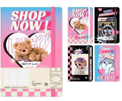 Opakowanie Notatnik A5/96K kratka na gumkę MIX