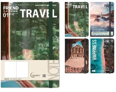 Opakowanie Notatnik A5/96K kratka na gumkę MIX