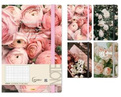 Opakowanie Notatnik A5/96K kratka na gumkę MIX