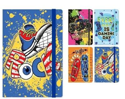 Opakowanie Notatnik A5/96K kratka na gumkę MIX