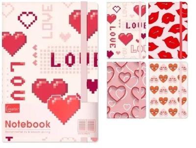 Opakowanie Notatnik A5/96K linia na gumkę MIX