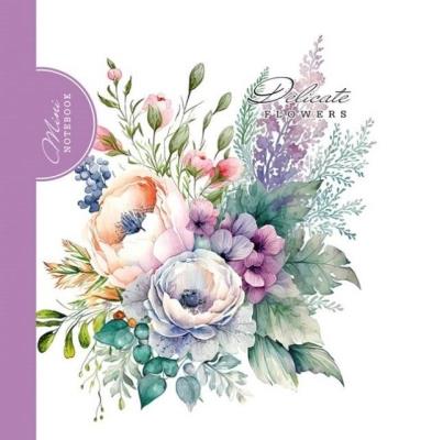 Opakowanie Notatnik ozdobny 100x100/48K kratka Bukiet fiolet