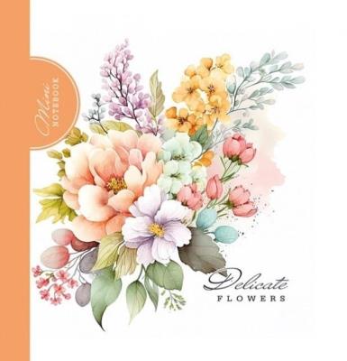 Opakowanie Notatnik ozdobny 100x100/48K kratka Bukiet pomarań