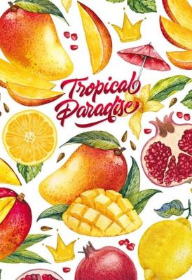 Opakowanie Notatnik ozdobny 128x165/64K linia Owoce egzotyka