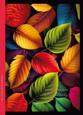 Opakowanie Notatnik ozdobny 143x200/64K kratka TW Liście