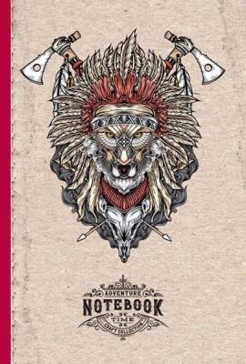 Opakowanie Notatnik ozdobny 143x210/64K kratka Wilk Indianin