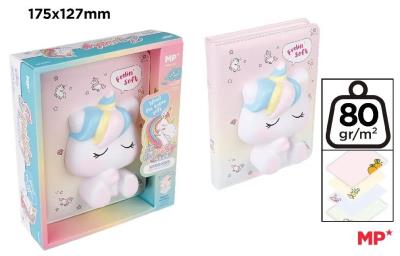 Opakowanie Notatnik z okładką 3D Jednorożec