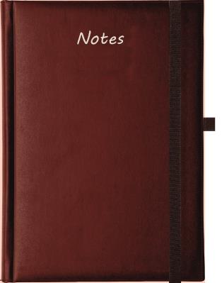 Opakowanie Notes A5 Albit z gumką kratka brązowy