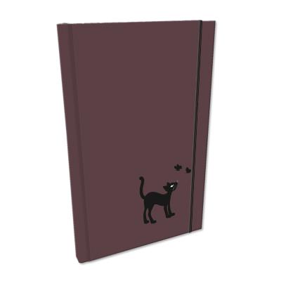 Opakowanie Notes A5 kratka z gumką kot w śliwce BB230023