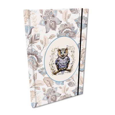 Opakowanie Notes A5 kratka z gumką  Soft Touch Sowa