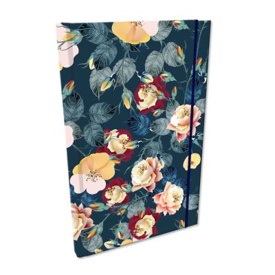 Opakowanie Notes A5 kratka z gumką Soft Touch Żółte kwiatki