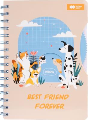 Notes A5 na spirali CAT&DOG z okienkiem 80 ark. Happy Color. Wydawca: HAPPY COLOR. SmakLiter.pl Opakowanie Notes A5 na spirali CAT&DOG z okienkiem 80 ark. Happy Color