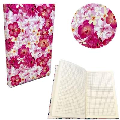 Opakowanie Notes A5 Soft Touch Hibiskus różowy