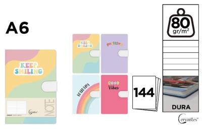 Opakowanie Notes A6/144K z zamknięciem na magnes MIX