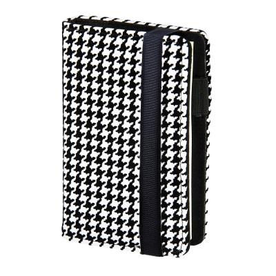 Notes A6 na gumkę kratka biało-czarny NP-60MD. Wydawca: I-DROPS. SmakLiter.pl Opakowanie Notes A6 na gumkę kratka biało-czarny NP-60MD