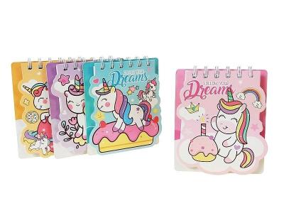 Opakowanie Notes na spirali Jednorożec MIX