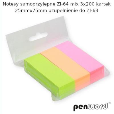Opakowanie Notes samoprzylepny 25x76mm 3x200K