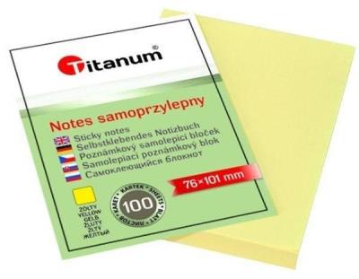 Opakowanie Notes samoprzylepny 76x101mm 100K żółty