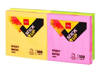 Opakowanie Notes samoprzylepny 76x76mm 100K mix DELI