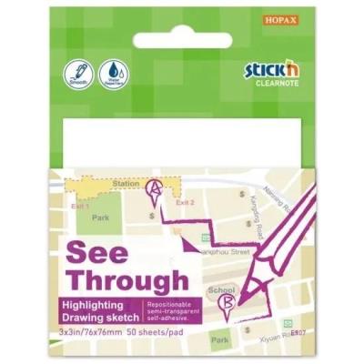 Notes samoprzylepny 76x76mm przezroczysty 50 kart.. Wydawca: Stickn. SmakLiter.pl Opakowanie Notes samoprzylepny 76x76mm przezroczysty 50 kart.