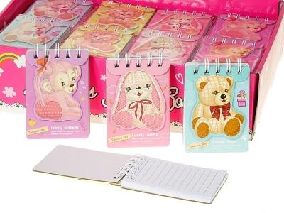 Opakowanie Notes skoroszyt zwierzak 10,5x7,5cm (48szt)