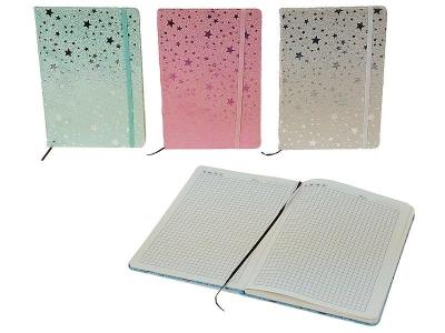 Opakowanie Notes z gumką Gwiazdki MIX