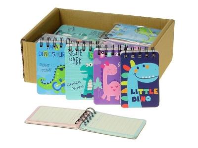 Opakowanie Notesik na spirali Dinozaury (24szt)