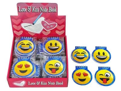 Opakowanie Notesik okragły buźki 8cm (48szt)