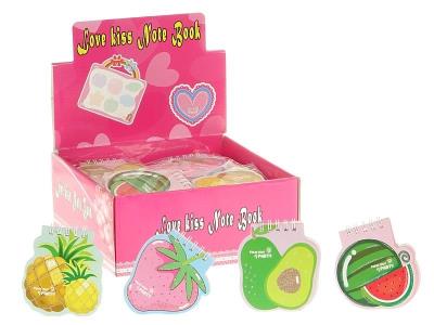 Opakowanie Notesik owoce 9cm na spirali (48szt)