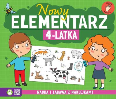 Nowy elementarz 4-latka. Autor: Elżbieta Pietruczuk-Bogucka. SmakLiter.pl Okładka książki Nowy elementarz 4-latka