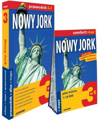 Okładka książki Nowy Jork 3w1: przewodnik + atlas + mapa