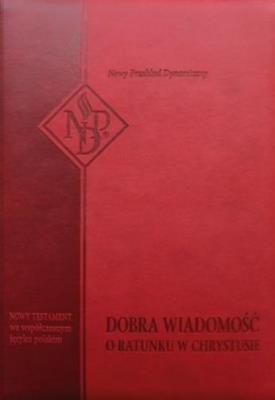 Okładka książki Nowy Testament NPD czerwona z paginatorami