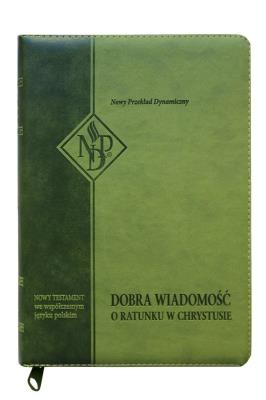 Okładka książki Nowy Testament NPD zielony z paginatorami