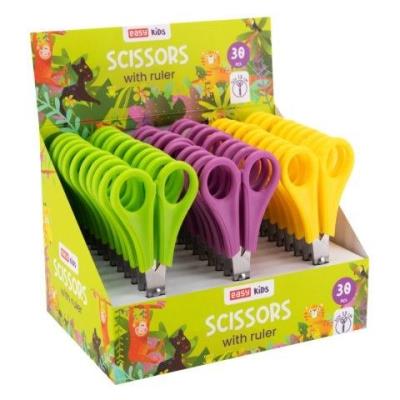 Opakowanie Nożyczki szkolne 13cm z podziałką (30szt) EASY