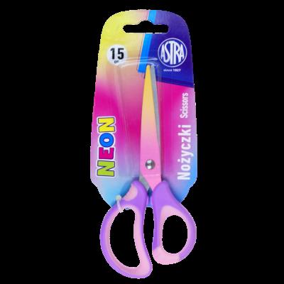 Opakowanie Nożyczki szkolne ergonomiczne Astrakids Neon 15 cm.