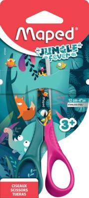 Nożyczki szkolne Jungle Fever Vivo 12cm mix MAPED. Wydawca: Maped. SmakLiter.pl Opakowanie Nożyczki szkolne Jungle Fever Vivo 12cm mix MAPED