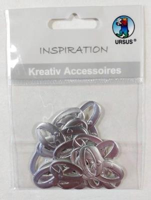 Obrączki tłoczone 20szt srebrne. Wydawca: Galeria Hobby. SmakLiter.pl Opakowanie Obrączki tłoczone 20szt srebrne