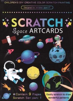 Opakowanie Obrazek do zdrapywania Kosmos 9szt