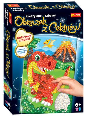 Opakowanie Obrazek z cekinów. Dinozaur Trex