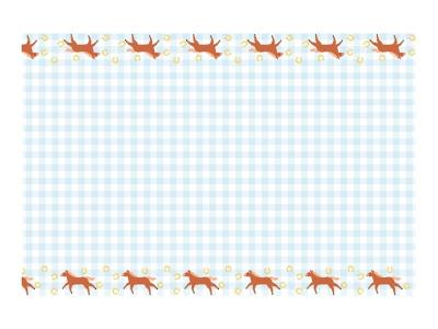 Opakowanie Obrus papierowy kratka z końmi 180x120cm