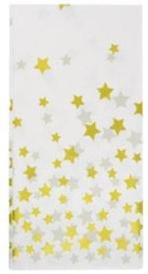 Opakowanie Obrus złote gwiazdki biały
