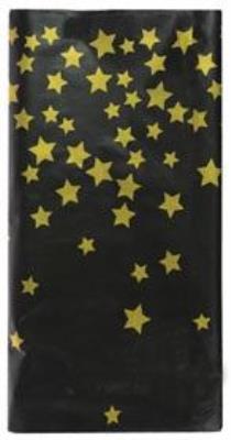 Opakowanie Obrus złote gwiazdki czarny