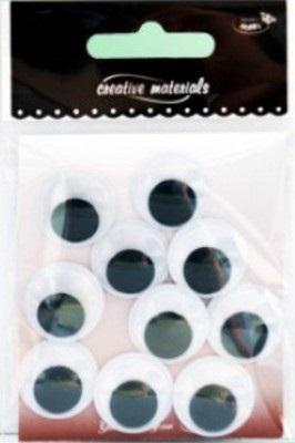 Opakowanie Oczy samoprzylepne okrągłe 20mm 10szt