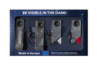 Opakowanie Odblaskowe breloczki Tech Line - Zestaw 4 sztuk