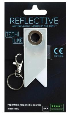 Opakowanie Odblaskowy breloczek Tech Line - Biała klapka